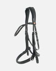 2-in1 Zaum Kieffer Ultrasoft® Ava als Trense mit eingeschnalltem Backenstück in Schwarz mit Chrombeschlägen