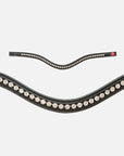 Detailfoto vom Stirnband der Kandare Kieffer Ultrasoft® Amy mit weißen Kristallen