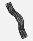 Leder-Kurzgurt Kieffer Ultrasoft®, anatomisch geformt, in Schwarz mit Rollschnallen und Elastomerband