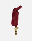 Führstrick Satin Shine in Burgund mit messingfarbenem Panikhaken