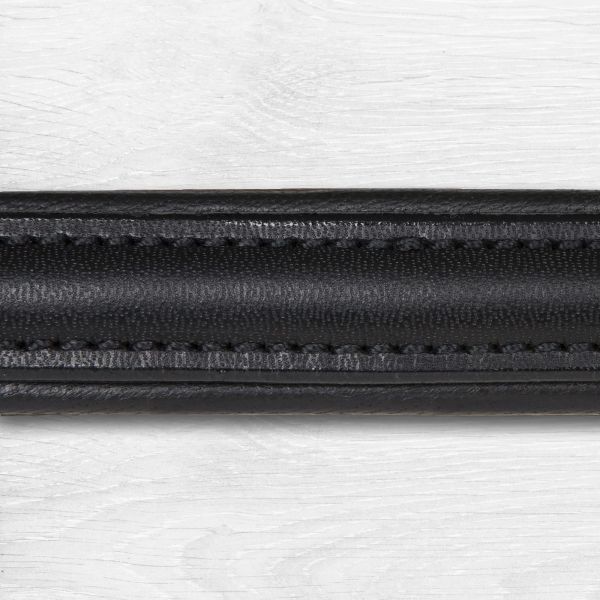Simple designed, black leather browband