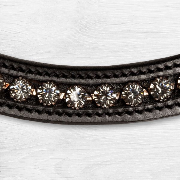 Browband with light grey crystals