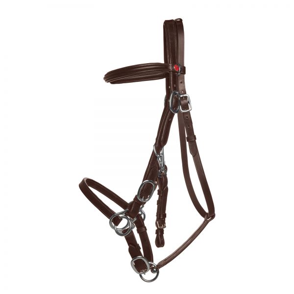LK Combi-Bridle in brown with buckled cheekpiece