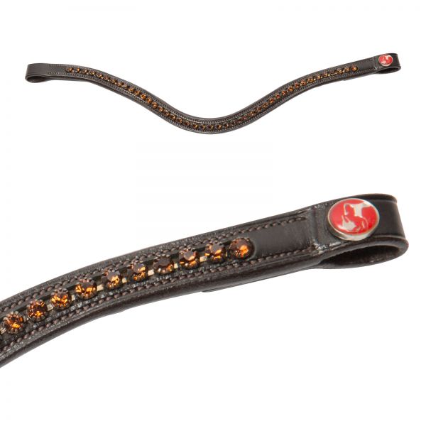 Details of the browband in brown
