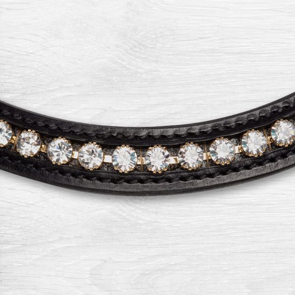 Curved browband with white Kieffer Ultrashine® Crystals