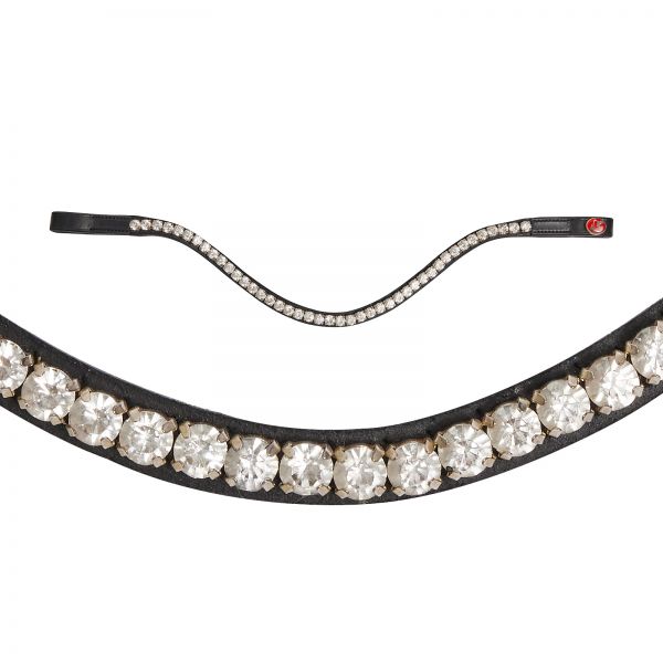 Browband details of Victoria II Snaffle Bridle