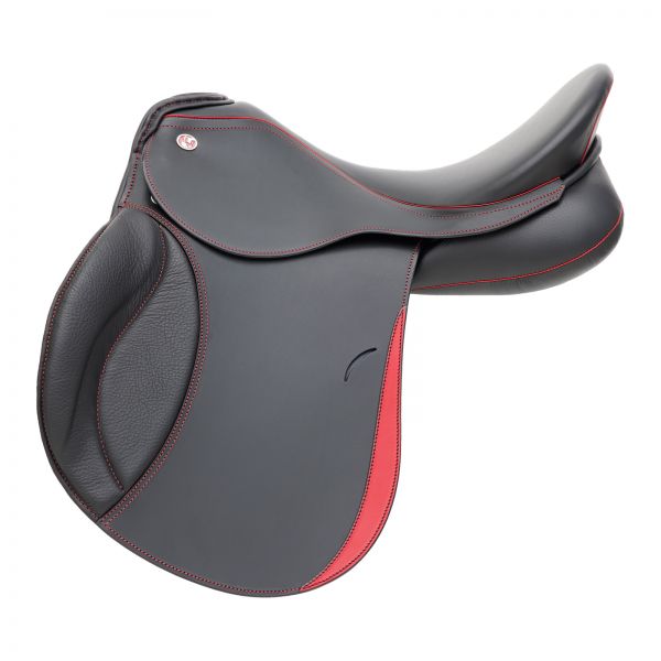 General Purpose Saddle Aachen Classic with red highlights