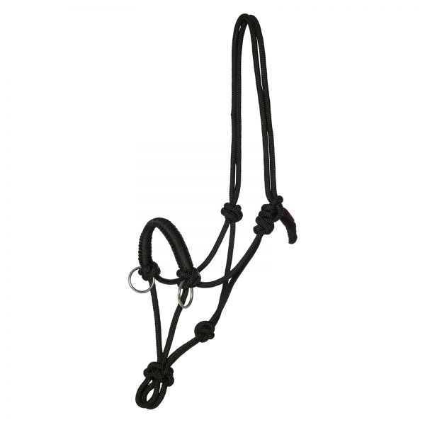 Rope halter Ruby in black without reins