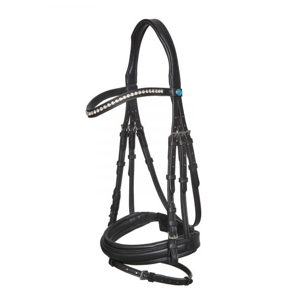 Essentials Lara Snaffle Bridle with crystal browband
