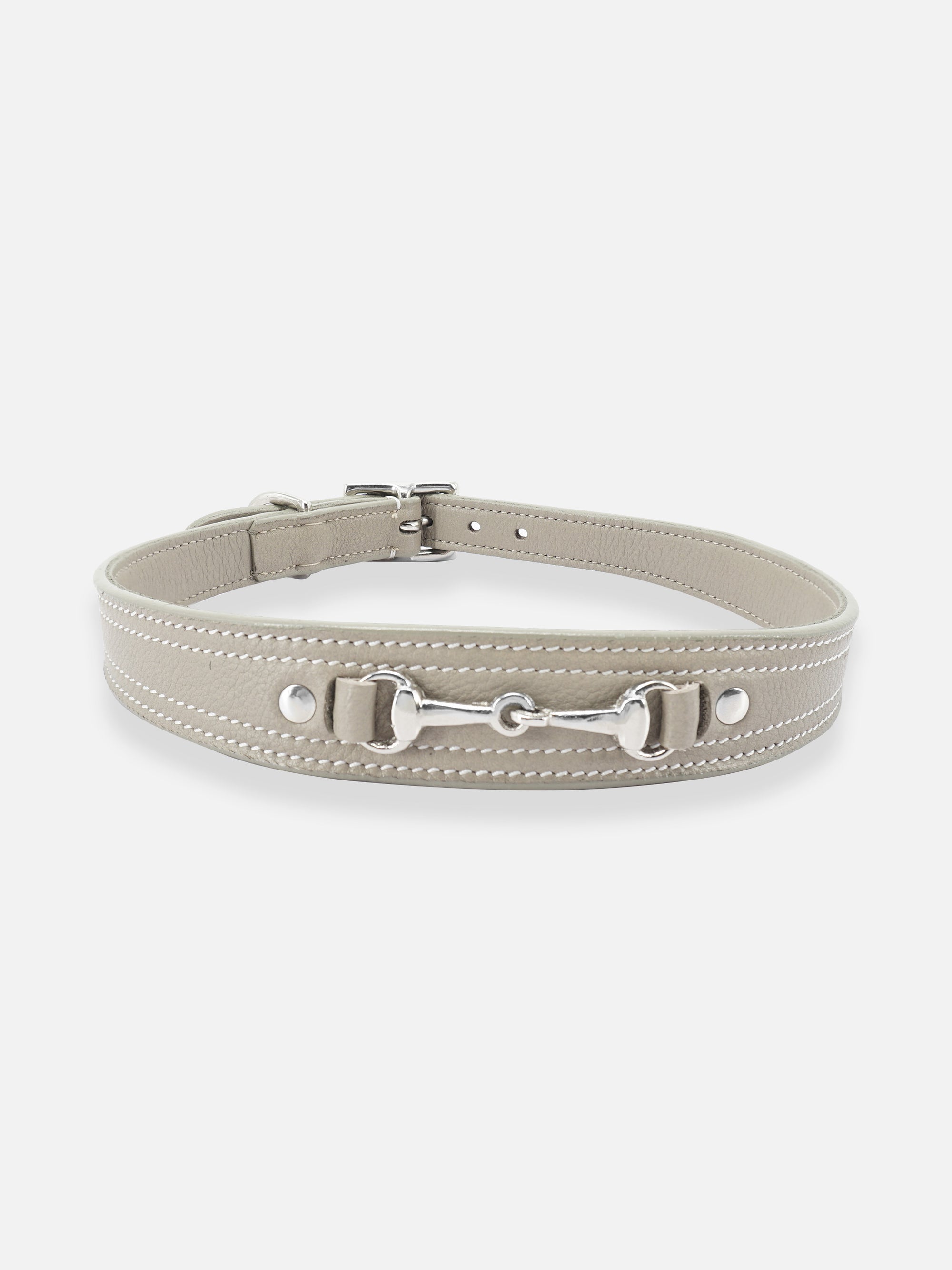 Hundehalsband Kieffer Ultrasoft® Horsebit in Taupe, Vorderansicht
