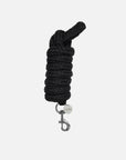Führstrick Satin Shine in Schwarz mit chromfarbenem Karabiner