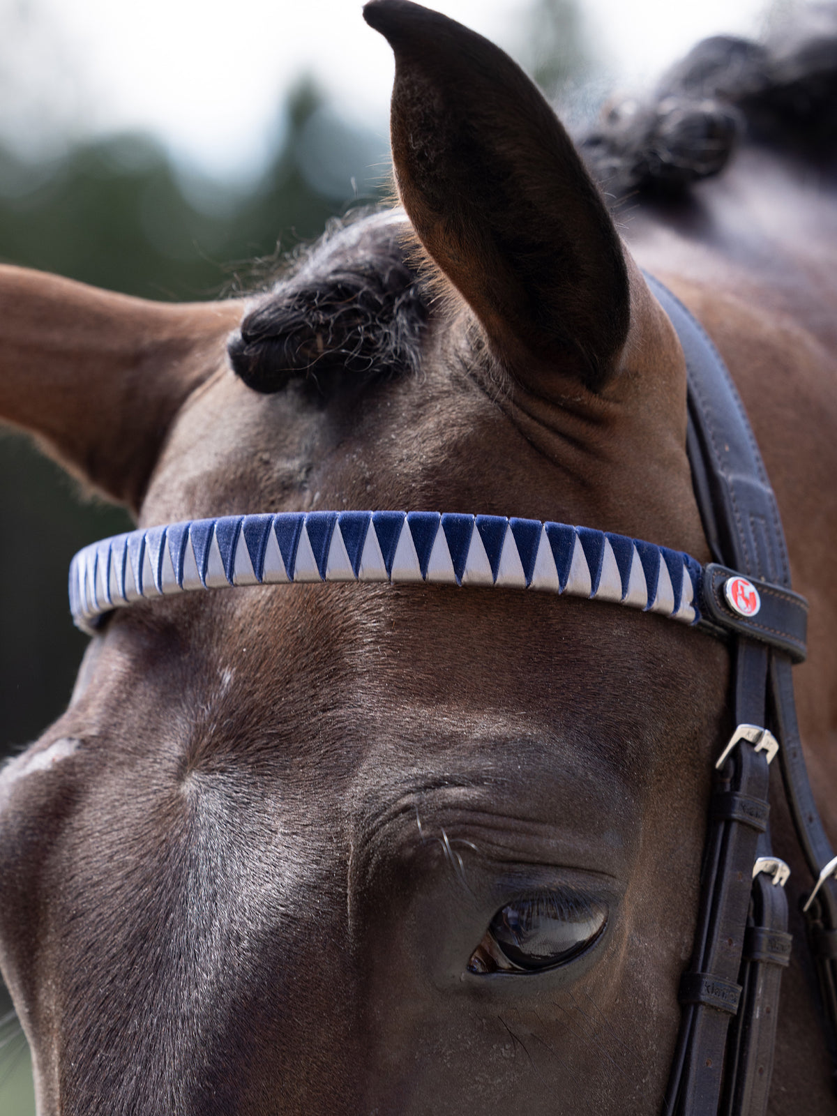 Stirnband Kieffer FlexiLoop® Velvet – Metal Grey &amp; Navy