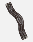 Leder-Kurzgurt Kieffer Ultrasoft®, anatomisch geformt, in Braun mit Rollschnallen und Elastomerband