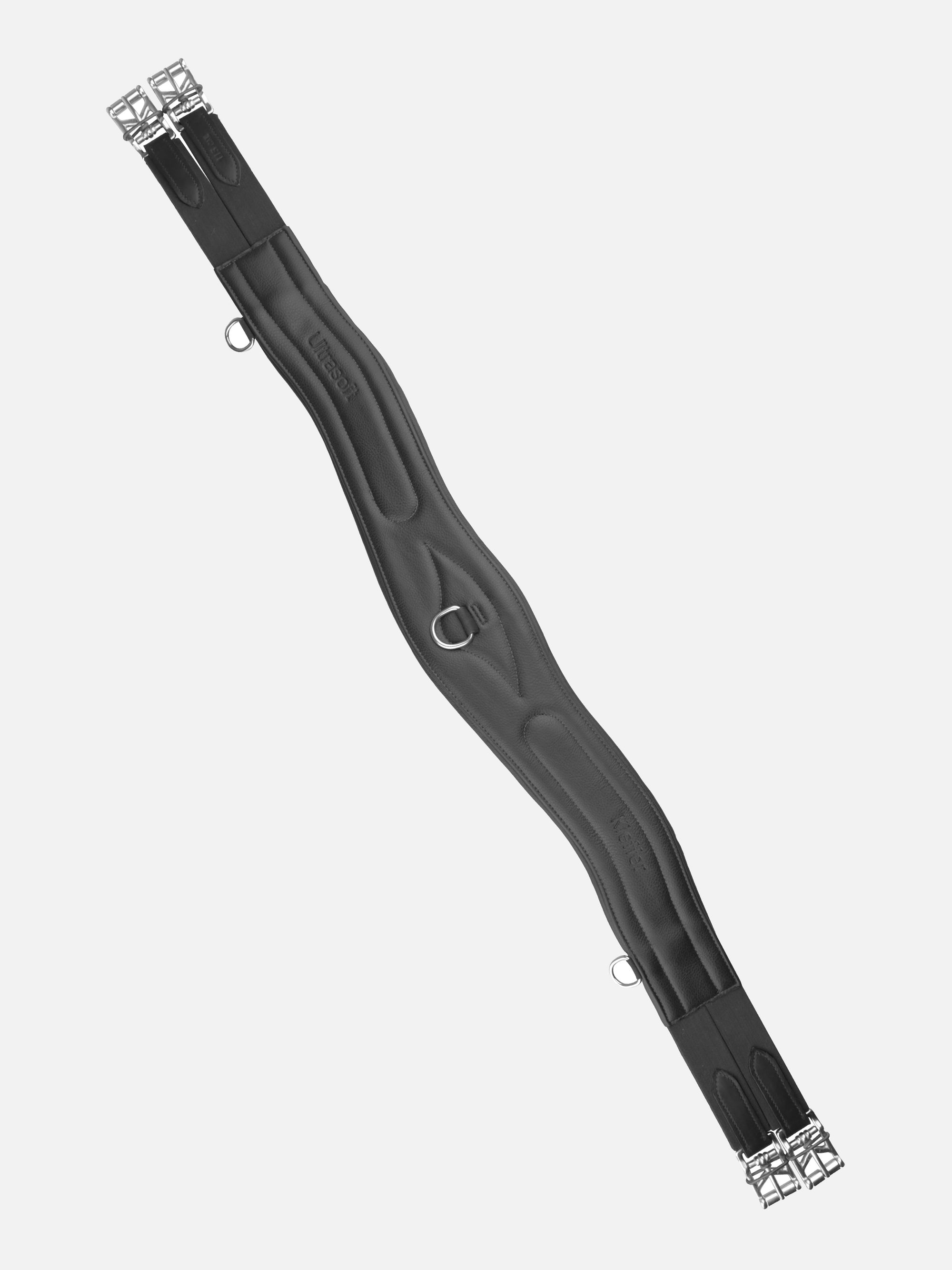 Leder-Langgurt Kieffer Ultrasoft® in Schwarz mit Rollschnallen und Elastomerband