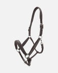 Leder-Stallhalfter Kieffer Ultrasoft® in Braun mit Chrombeschlägen