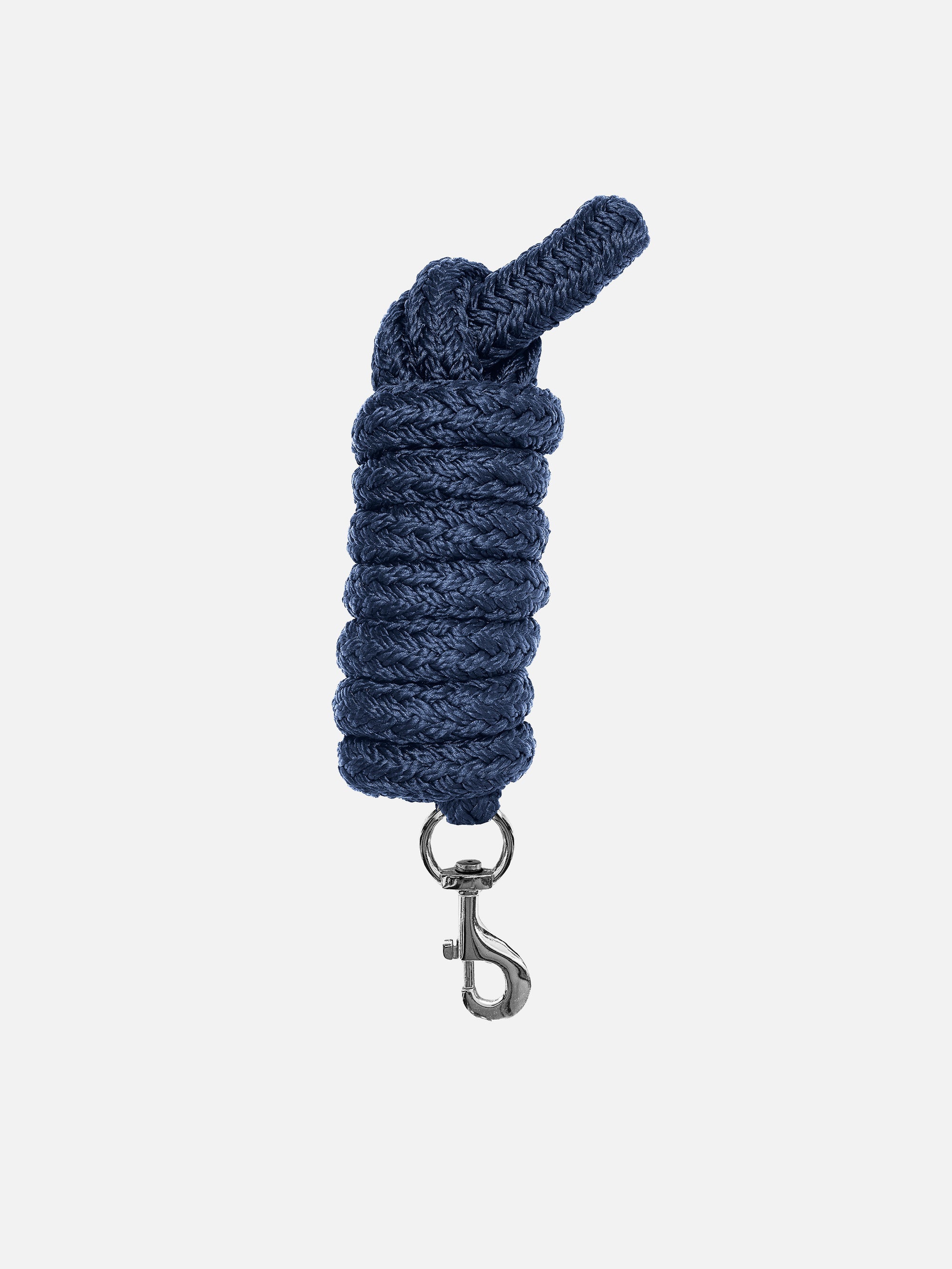 Führstrick Satin Shine in Blau mit chromfarbenem Karabiner