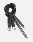 Steigbügelriemen Kieffer Ultrasoft® mit verjüngter Form aus extraweichem Leder in Schwarz