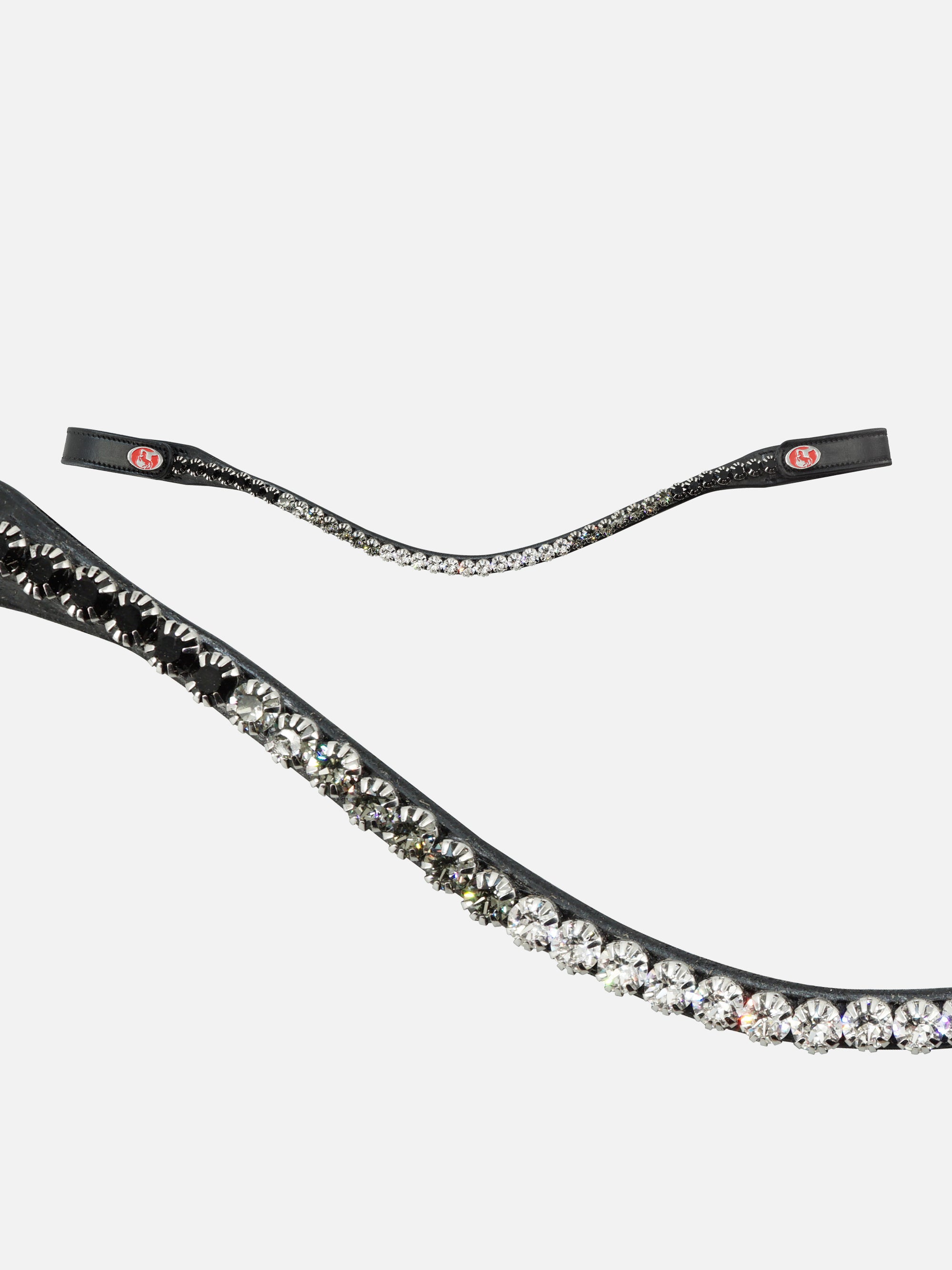 Stirnband Kieffer FlexiLoop® Luxe Black Diamond mit 8 mm großen, schwarzen, grauen und weißen Premium-Kristallen von Swarovski®