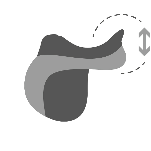 Kissenerhöhung im hinteren Bereich bis zu 4 cm möglich